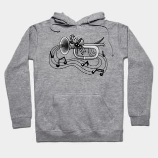 Band Christmas Bugle Sticker Hoodie